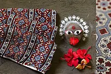 देविका ❋ Ajrakh Modal Silk Saree { with Blouse piece } ❋ 14
